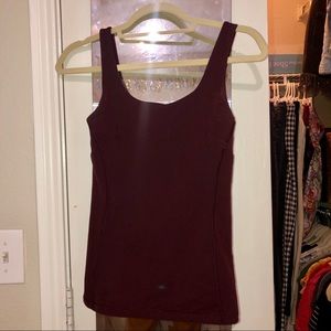 Lululemon Burgundy Tank Top w/ built in bra